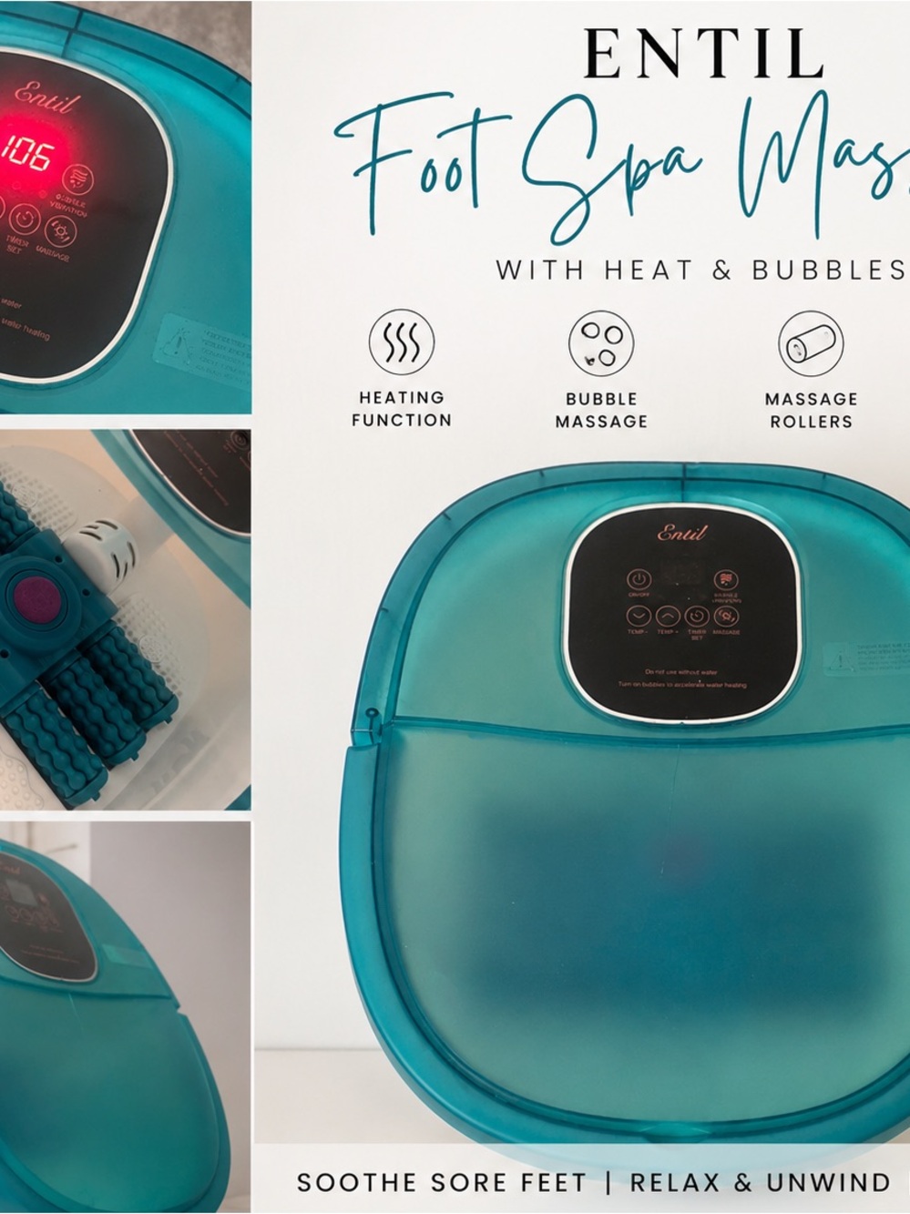 Entil Foot Spa Massager in Teal